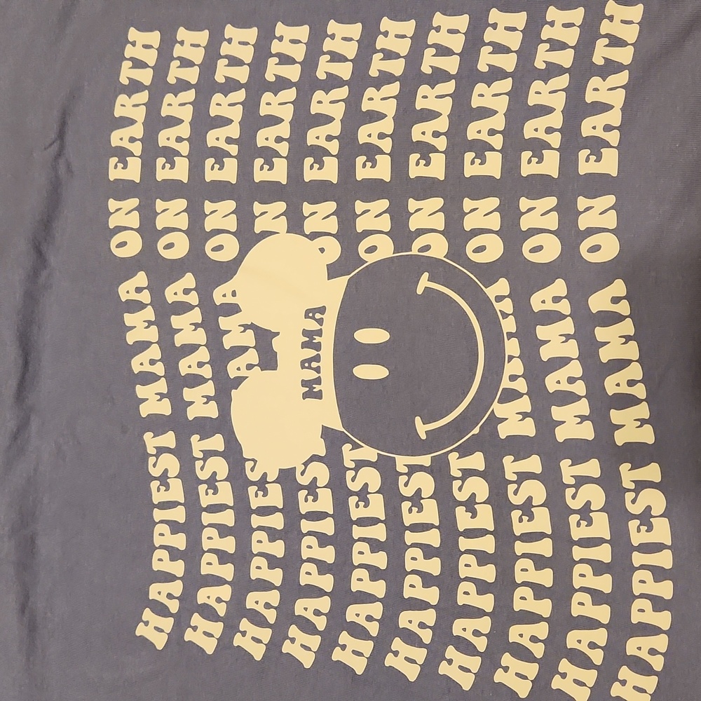 Custom "Happiest Mama on Earth" short-sleeve t-shirt